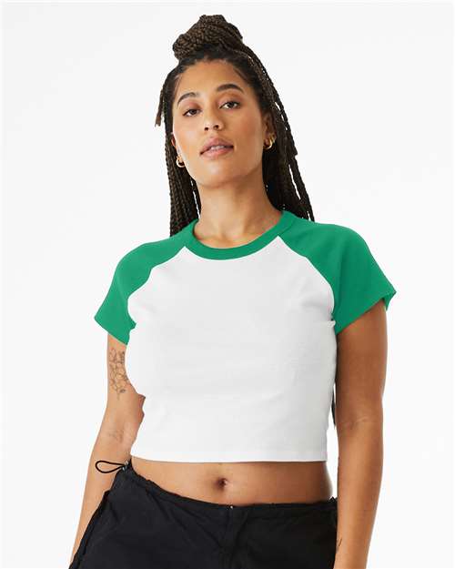 BELLA + CANVAS Women's Micro Rib Raglan Baby Tee