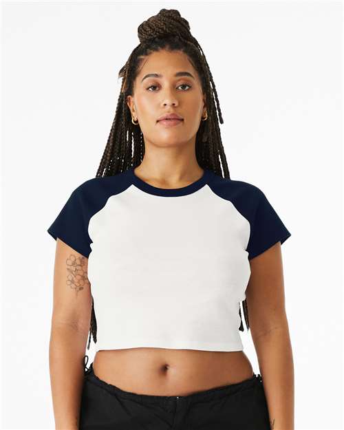 BELLA + CANVAS Women's Micro Rib Raglan Baby Tee