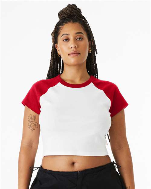 BELLA + CANVAS Women's Micro Rib Raglan Baby Tee