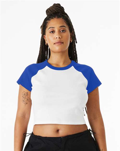 BELLA + CANVAS Women's Micro Rib Raglan Baby Tee