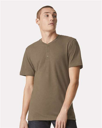 American Apparel CVC Henley Tee