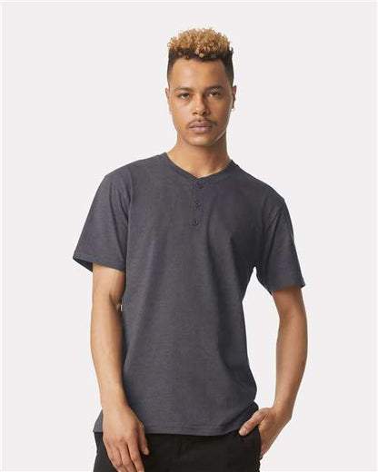 American Apparel CVC Henley Tee