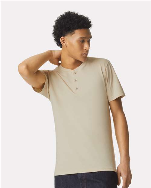 American Apparel CVC Henley Tee