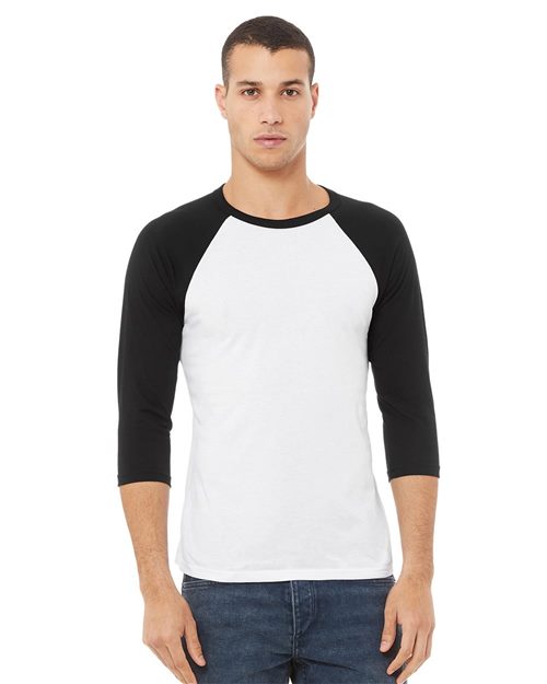 BELLA + CANVAS Three-Quarter Sleeve Baseball Tee