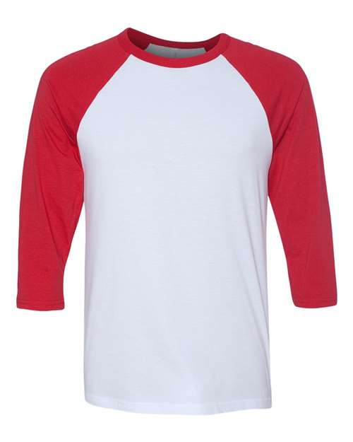 BELLA + CANVAS Three-Quarter Sleeve Baseball Tee