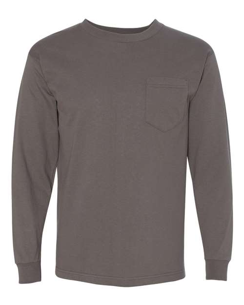 Bayside USA-Made Long Sleeve Pocket T-Shirt