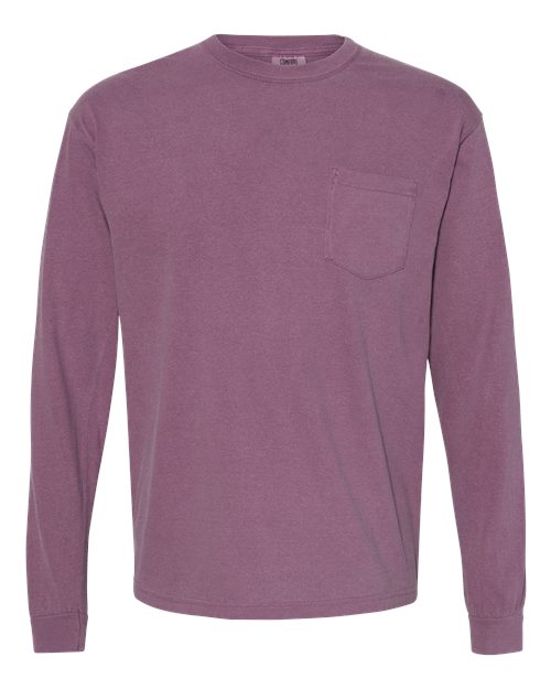 Comfort Colors Garment-Dyed Heavyweight Long Sleeve Pocket T-Shirt