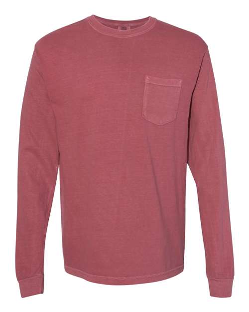 Comfort Colors Garment-Dyed Heavyweight Long Sleeve Pocket T-Shirt