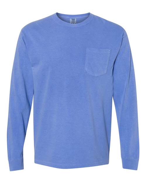 Comfort Colors Garment-Dyed Heavyweight Long Sleeve Pocket T-Shirt