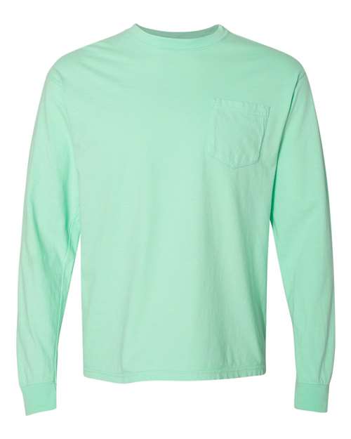 Comfort Colors Garment-Dyed Heavyweight Long Sleeve Pocket T-Shirt