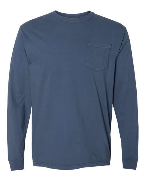 Comfort Colors Garment-Dyed Heavyweight Long Sleeve Pocket T-Shirt