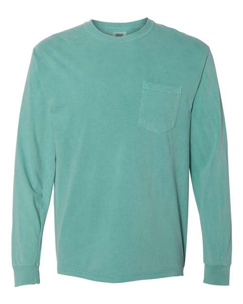 Comfort Colors Garment-Dyed Heavyweight Long Sleeve Pocket T-Shirt