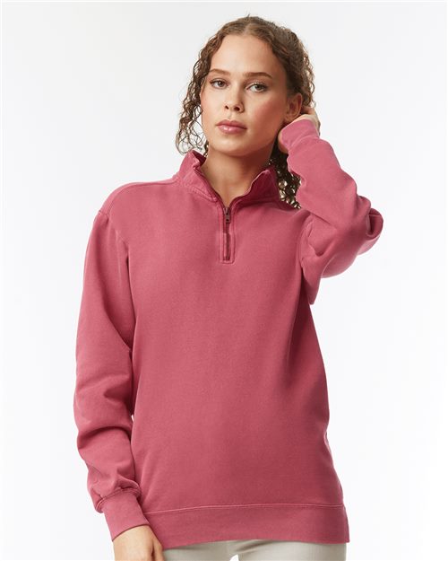 Comfort Colors Garment-Dyed Quarter Zip Sweatshirt