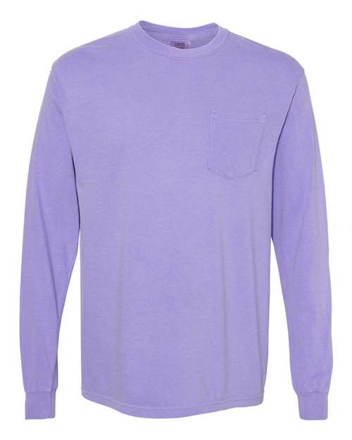 Comfort Colors Garment-Dyed Heavyweight Long Sleeve Pocket T-Shirt