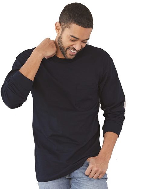 Bayside USA-Made Long Sleeve Pocket T-Shirt