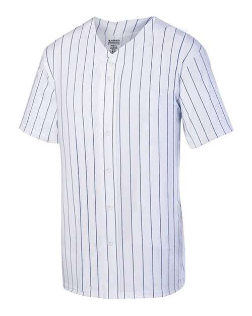 Augusta Sportswear Pinstripe Full Button Baseball Jersey