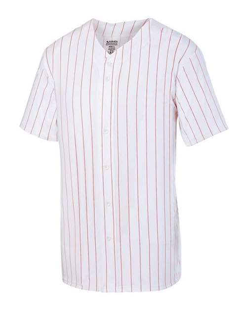 Augusta Sportswear Pinstripe Full Button Baseball Jersey