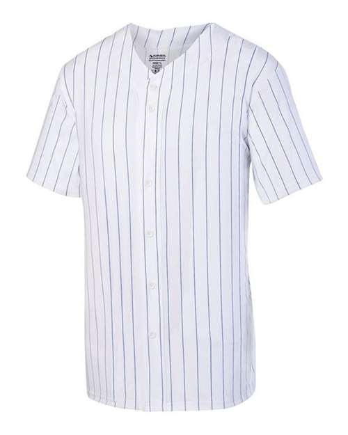 Augusta Sportswear Pinstripe Full Button Baseball Jersey