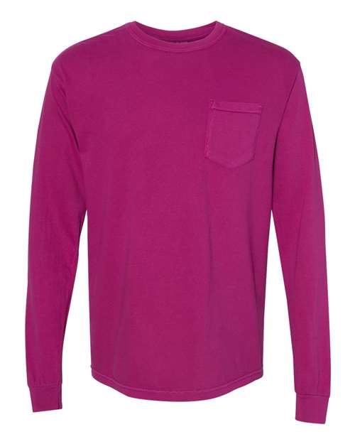 Comfort Colors Garment-Dyed Heavyweight Long Sleeve Pocket T-Shirt