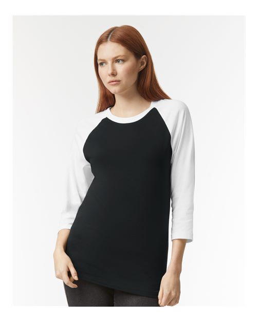 American Apparel CVC Three-Quarter Sleeve Tee