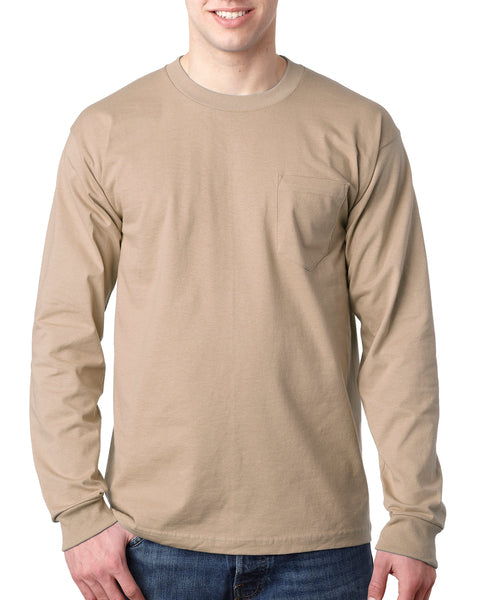 Bayside USA-Made Long Sleeve Pocket T-Shirt